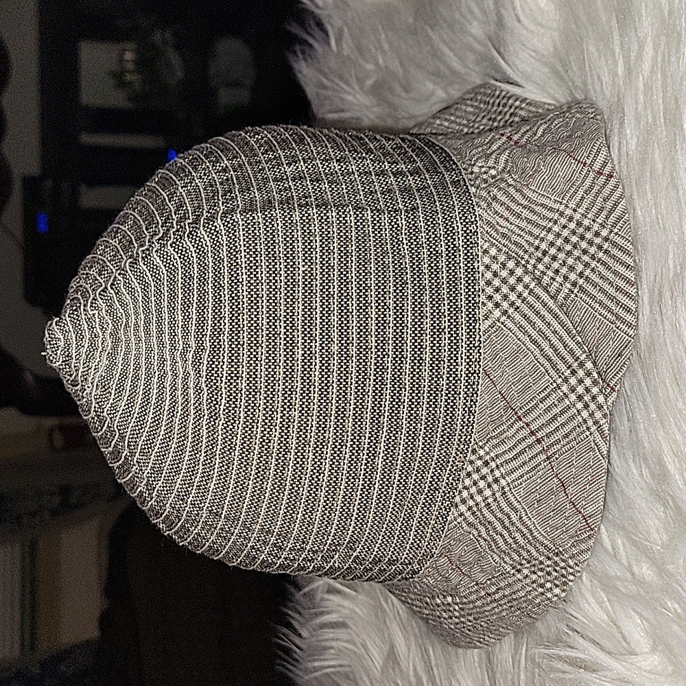 Grevi Made In Italy Cotton Blend Plaid Hat